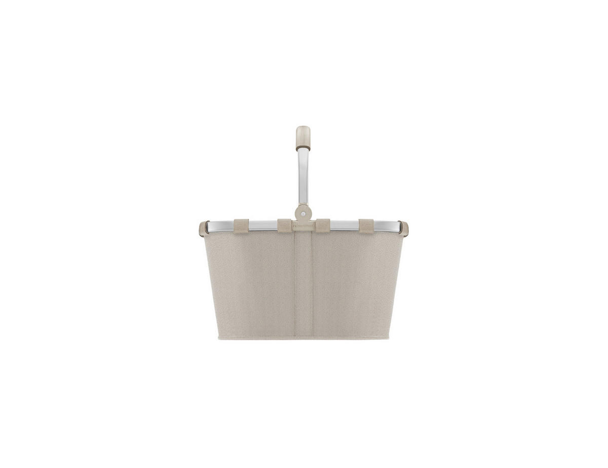 EINKAUFSKORB Carrybag herringbone sand 22 L  - Beige/Schwarz, Basics, Kunststoff/Textil (49/29/28cm) - Reisenthel