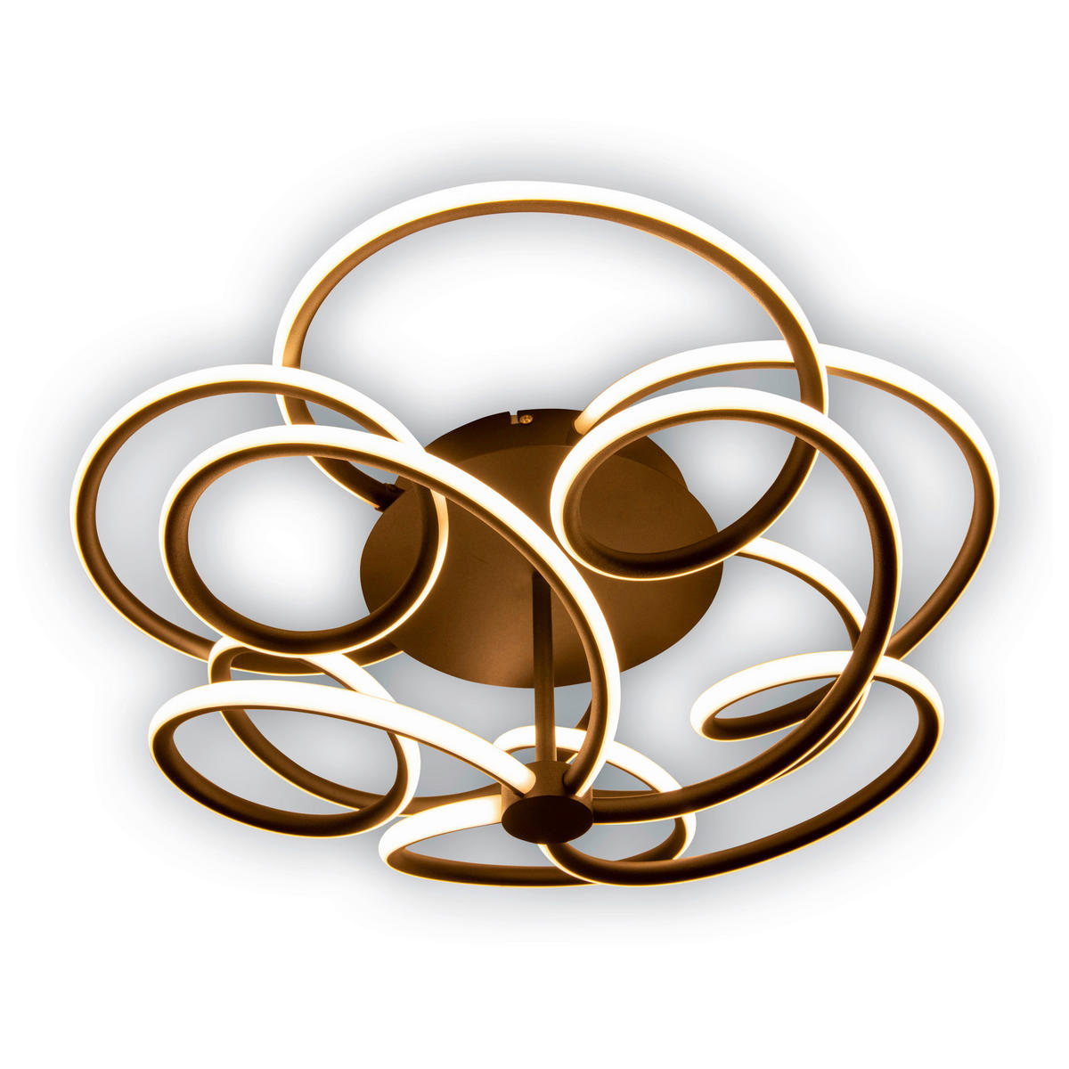 LED-DECKENLEUCHTE    57 cm cm  - Schwarz, Basics, Metall (57 cmcm) - Näve