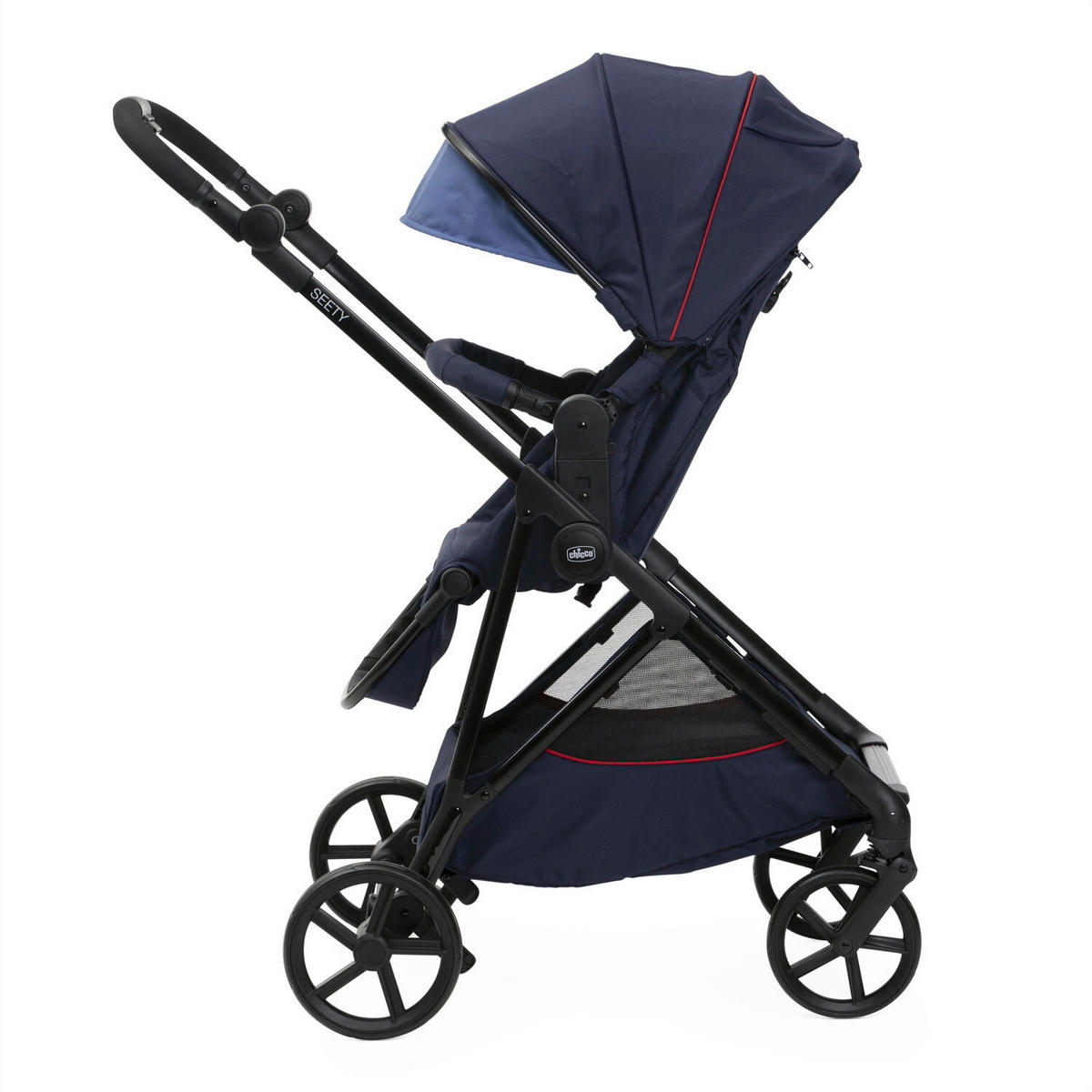 BUGGY SEETY  - Blau/Schwarz, Basics, Textil/Metall (55/73/99-110cm) - Chicco