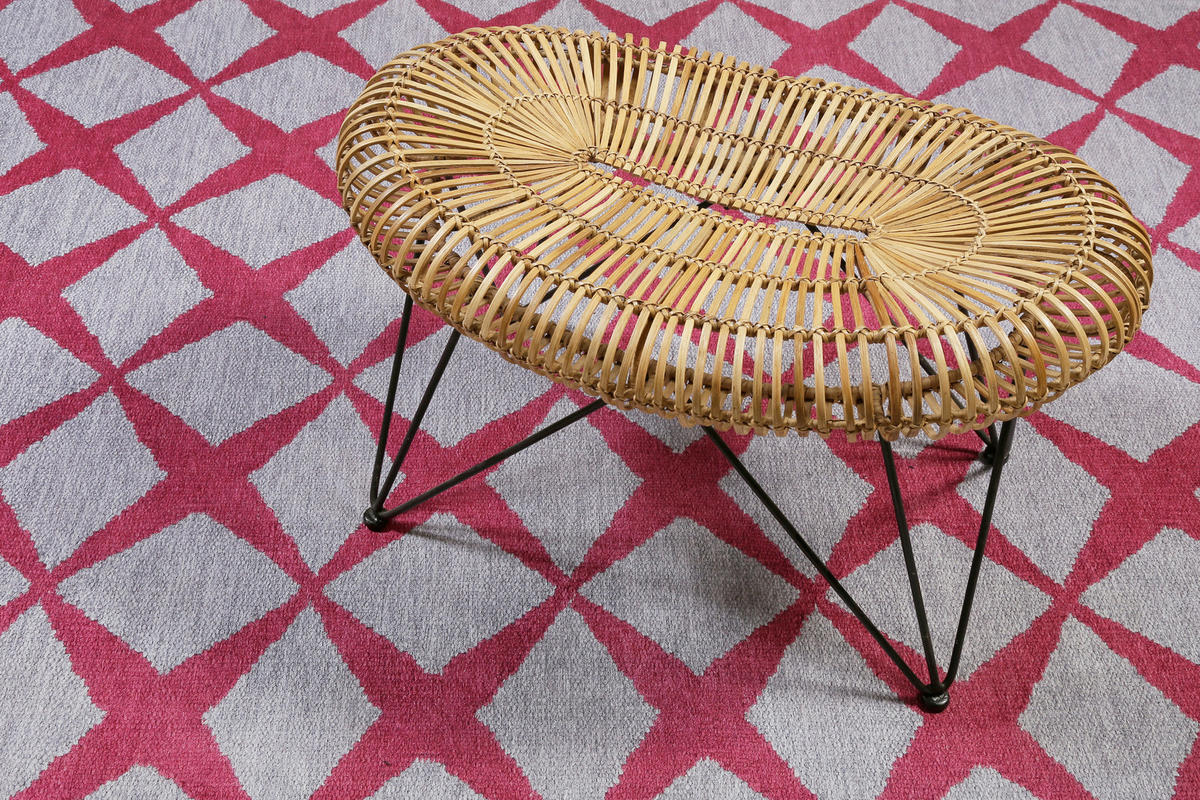 FLACHWEBETEPPICH 160/230 cm Caledon Bordeaux, Sandfarben  - Sandfarben/Bordeaux, KONVENTIONELL, Textil (160/230cm) - Esprit