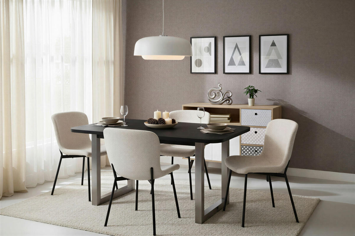 SIDEBOARD  106,5/77/39 cm 3 Schublade(n)  - Multicolor/Schwarz, Design, Holzwerkstoff (106,5/77/39cm) - MID.YOU