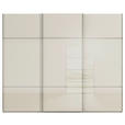 SCHWEBETÜRENSCHRANK  in Champagner  - Chromfarben/Champagner, KONVENTIONELL, Glas/Holzwerkstoff (242/223/68cm) - Novel