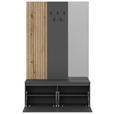 GARDEROBE  in 120/200/36,6 cm  - Eichefarben/Anthrazit, KONVENTIONELL, Holzwerkstoff (120/200/36,6cm) - Carryhome