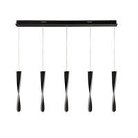 LED-HÄNGLAMPA Paddle 100/8/120 cm  - svart, Basics, metall (100/8/120cm)