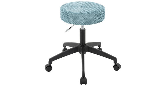 BÜROHOCKER Blau, Schwarz  - Blau/Schwarz, KONVENTIONELL, Kunststoff/Textil (35/49-61/35cm) - Carryhome