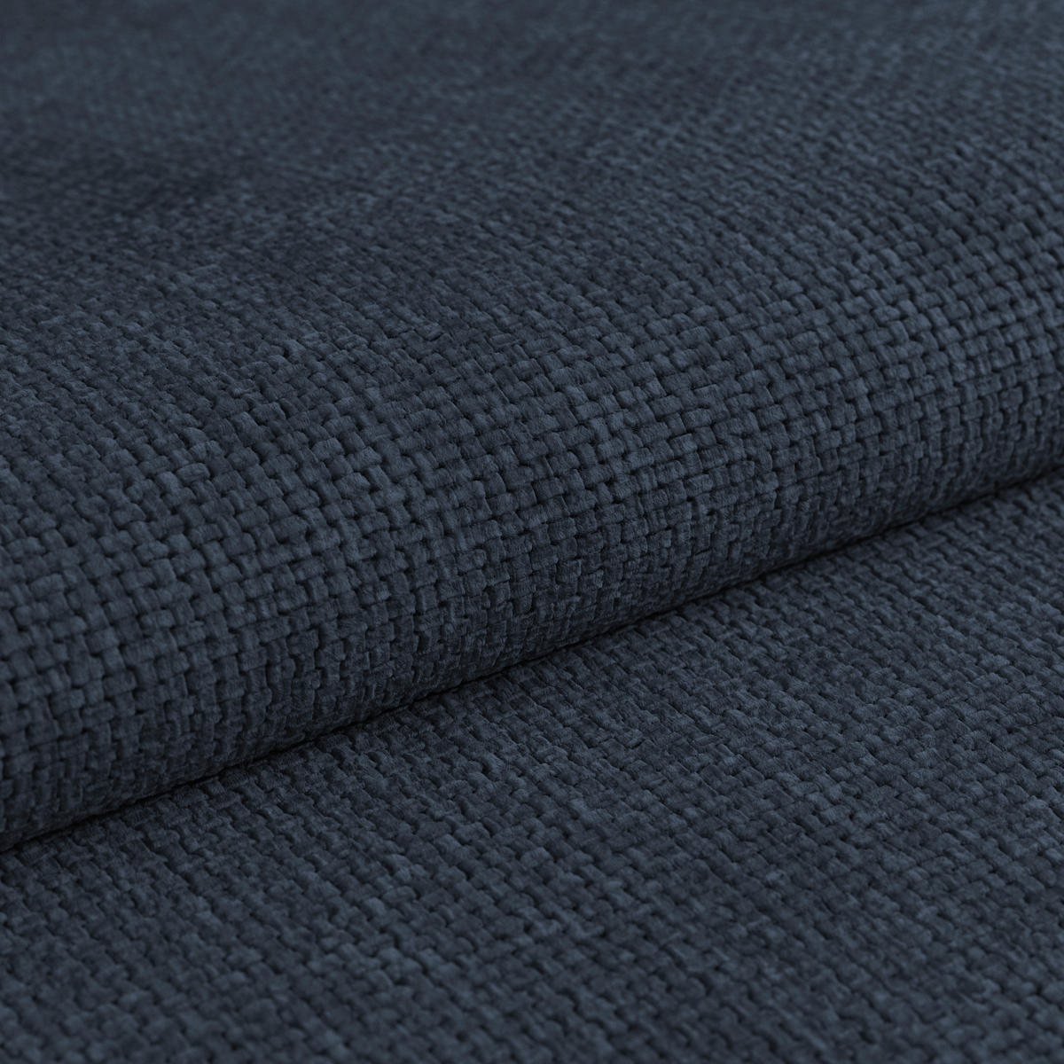HOCKER Drell Dunkelblau  - Dunkelblau, MODERN, Textil/Metall (90/44/73cm) - MID.YOU