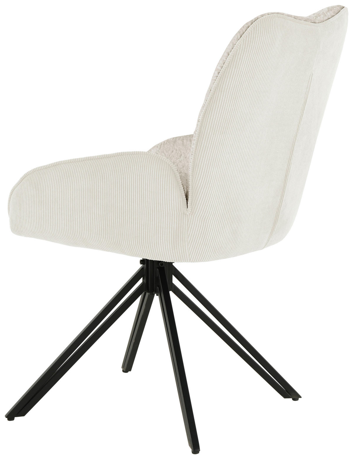 ARMLEHNSTUHL  in Eisen Chenille, Cord  - Beige/Schwarz, LIFESTYLE, Holz/Textil (54/87/62cm) - MID.YOU