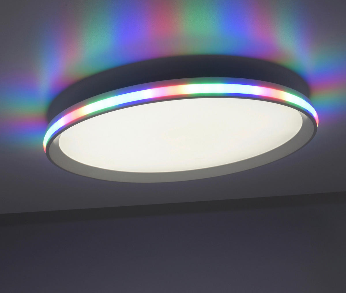 LED-DECKENLEUCHTE 45/45/6 cm  - Weiß, Basics, Kunststoff/Metall (45/45/6cm) - Just Light