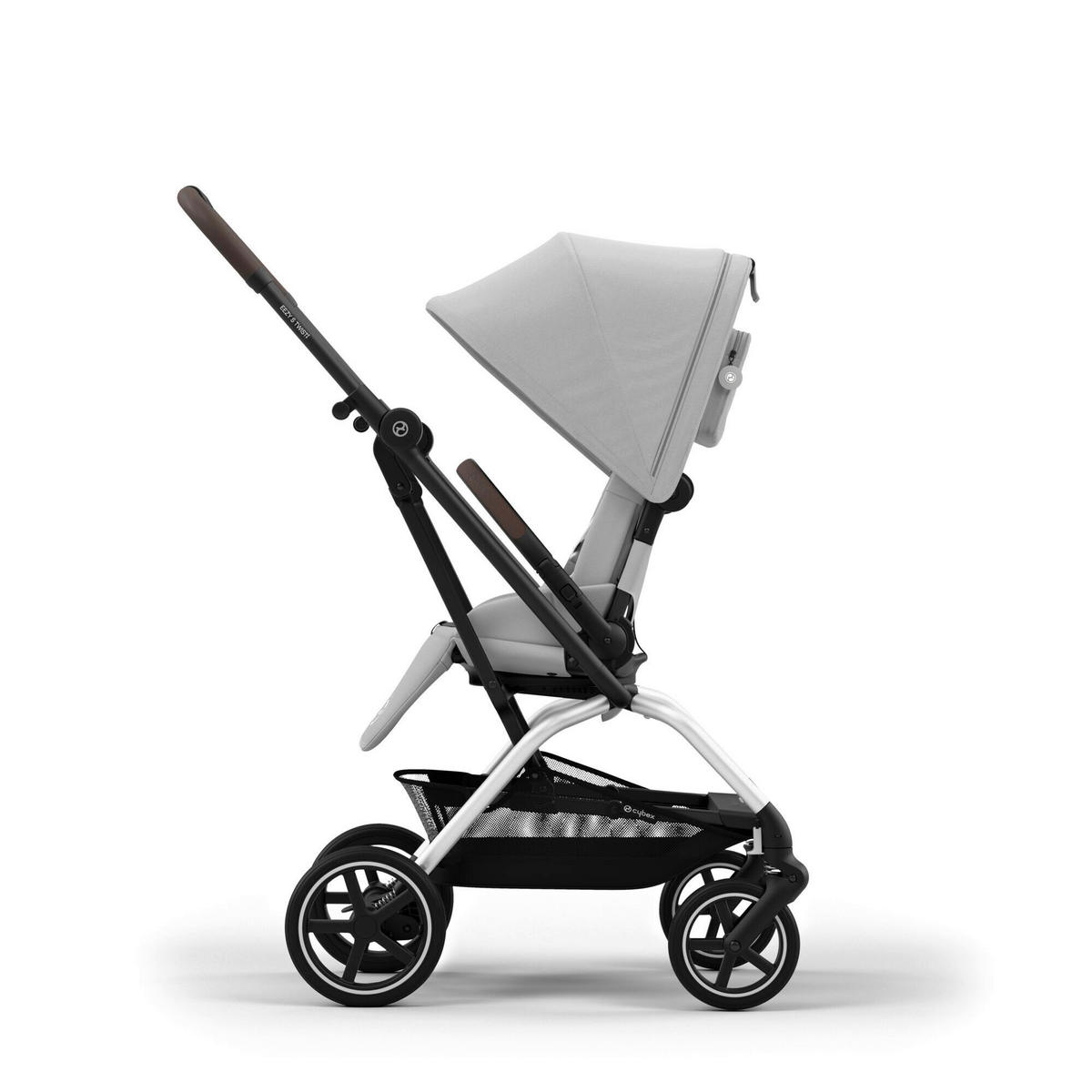 SULKY Eezy S Twist+2  - ljusgrå/silver, Basics, metall/textil (80.5/45/105cm) - Cybex