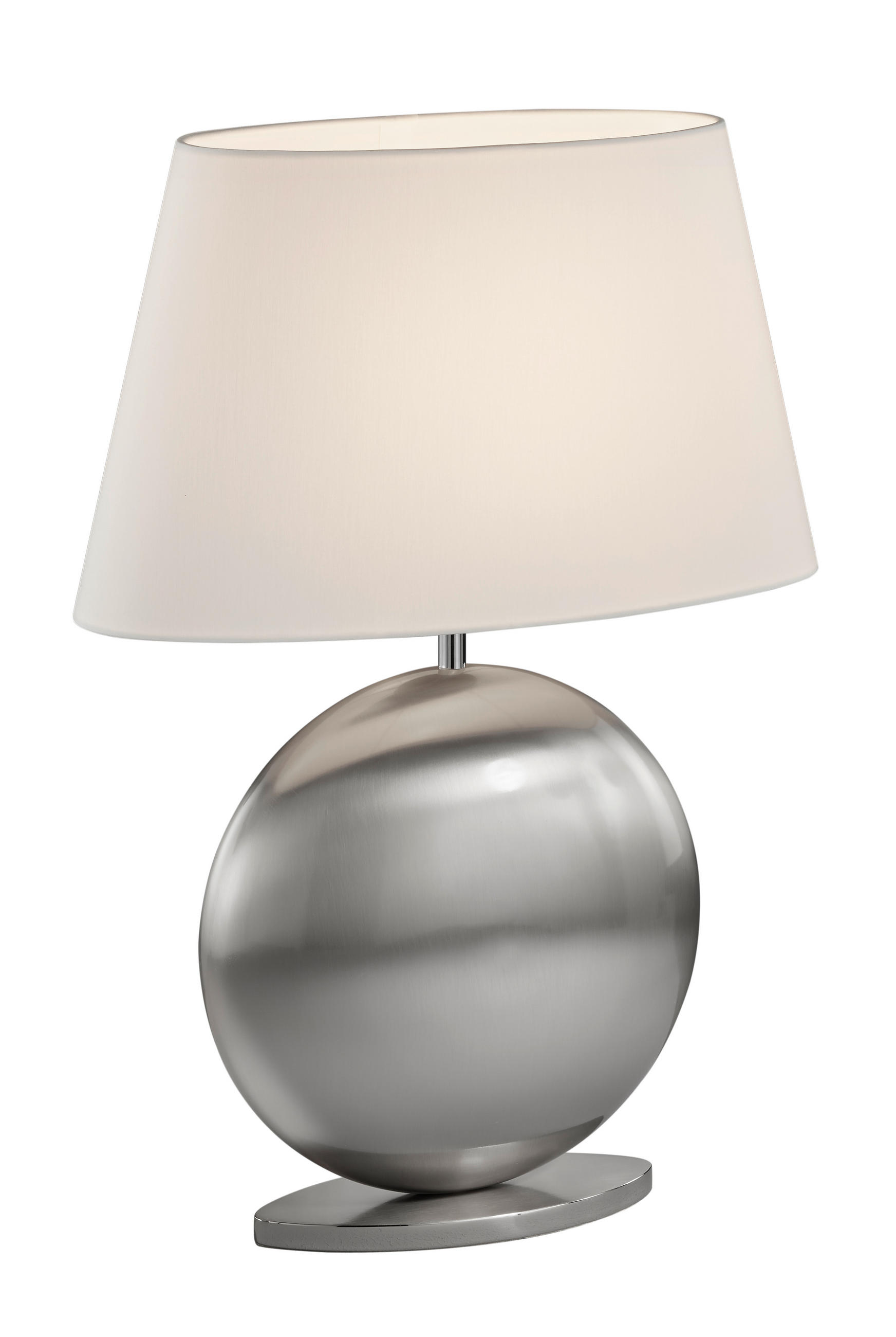 TISCHLEUCHTE 36/51 cm  - Hellgrau/Weiß, Basics, Textil/Metall (36/51cm) - Bankamp