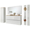GARDEROBE 6-teilig  in 285/195/31 cm  - Weiss, Design, Glas/Holz (285/195/31cm)