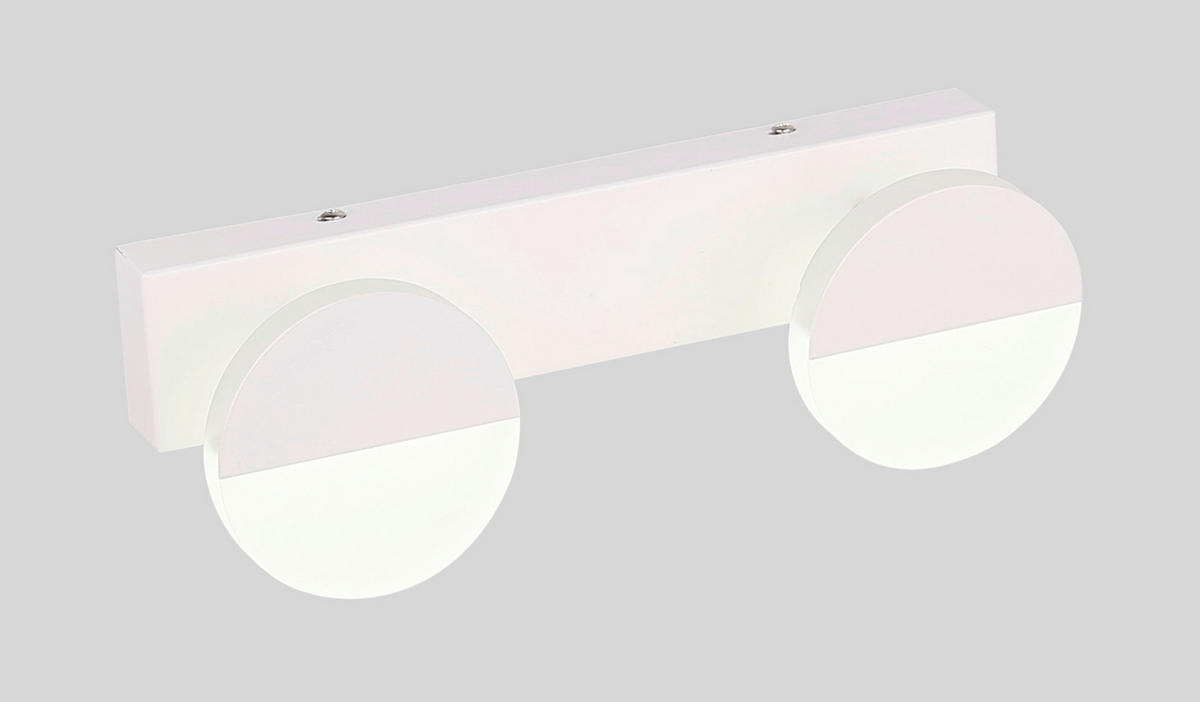 WANDLEUCHTE modern 12/30/10 cm   - Weiß, Design, Metall (12/30/10cm)