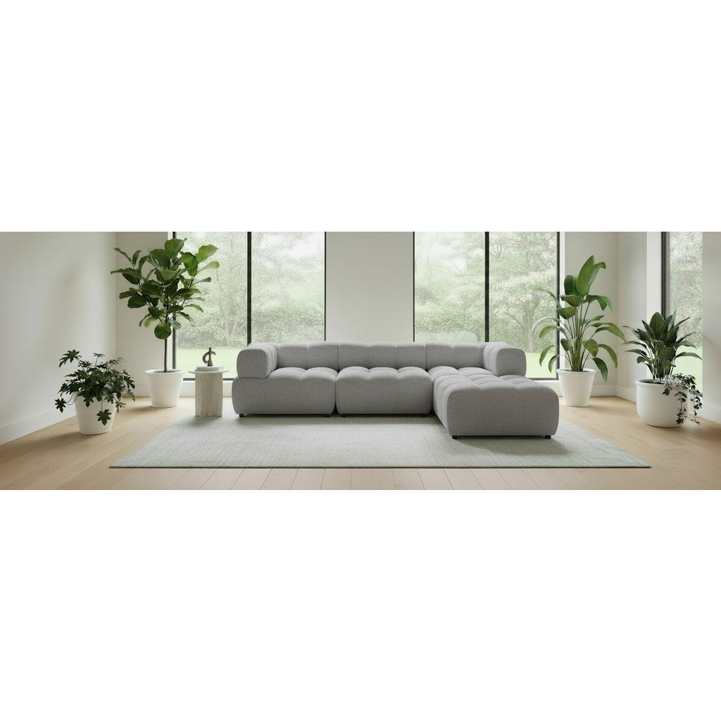 Thumbnail - Mid.you Ecksofa Zak, Grau, Textil, 3-Sitzer, seitenverkehrt montierbar, L-Form, 280x186 cm, Made in EU, Wohnzimmer, Sofa...