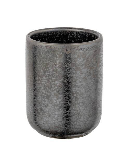 ZAHNPUTZBECHER Keramik  - Dunkelgrau/Grau, Konventionell, Keramik (7,5/9,5/7,5cm) - Schöner Wohnen
