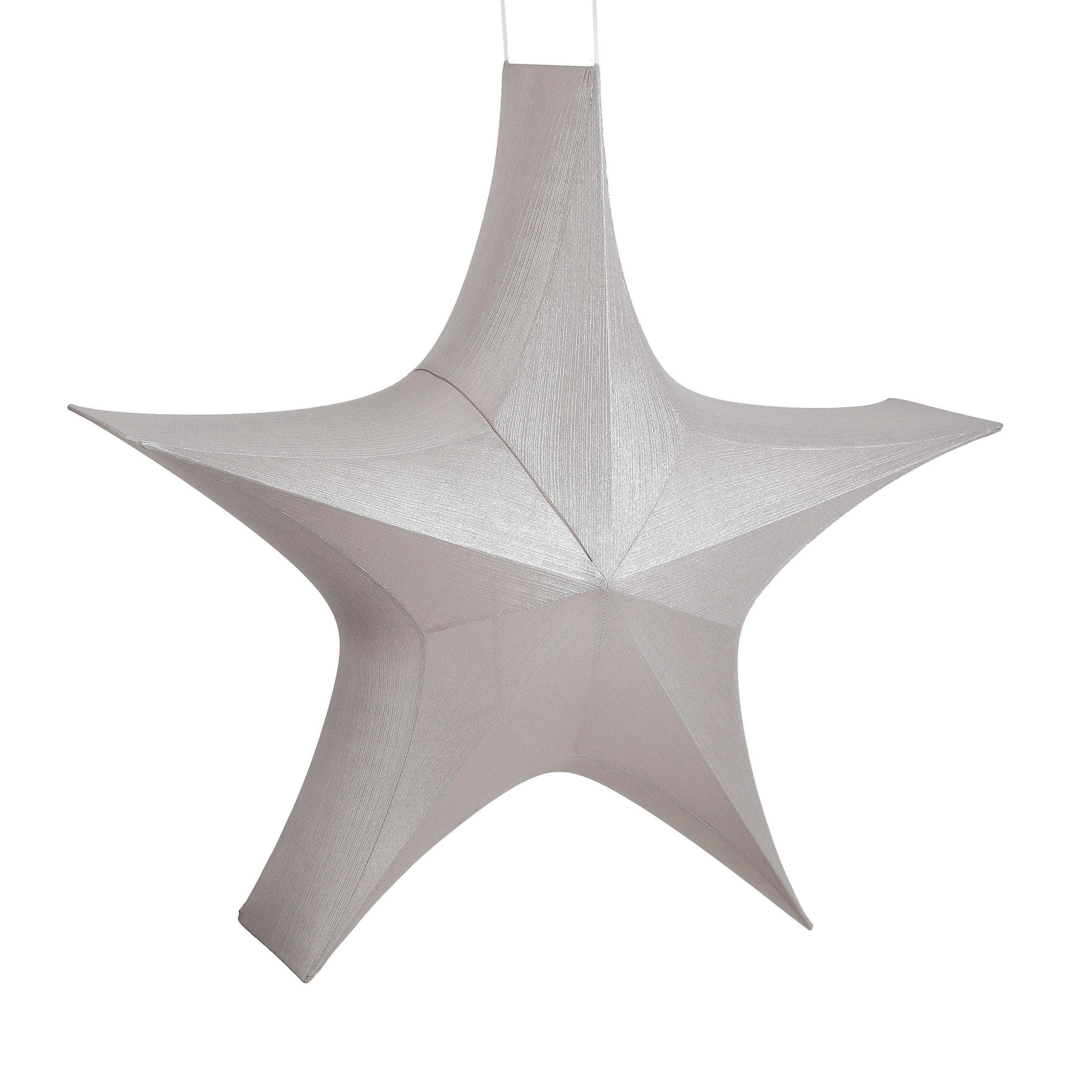 OKRASNA ZVEZDA - srebrne barve, Basics, umetna masa (110.00/35.50/95.00cm) - X-Mas