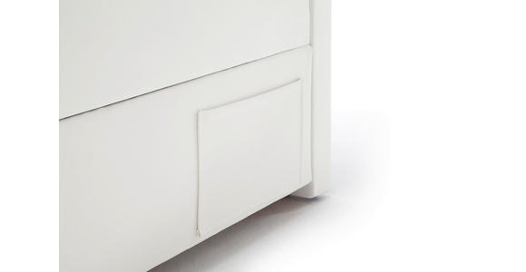 BOXSPRINGBETT 120/200 cm  in Weiß  - Silberfarben/Weiß, Design, Kunststoff/Textil (120/200cm) - Xora