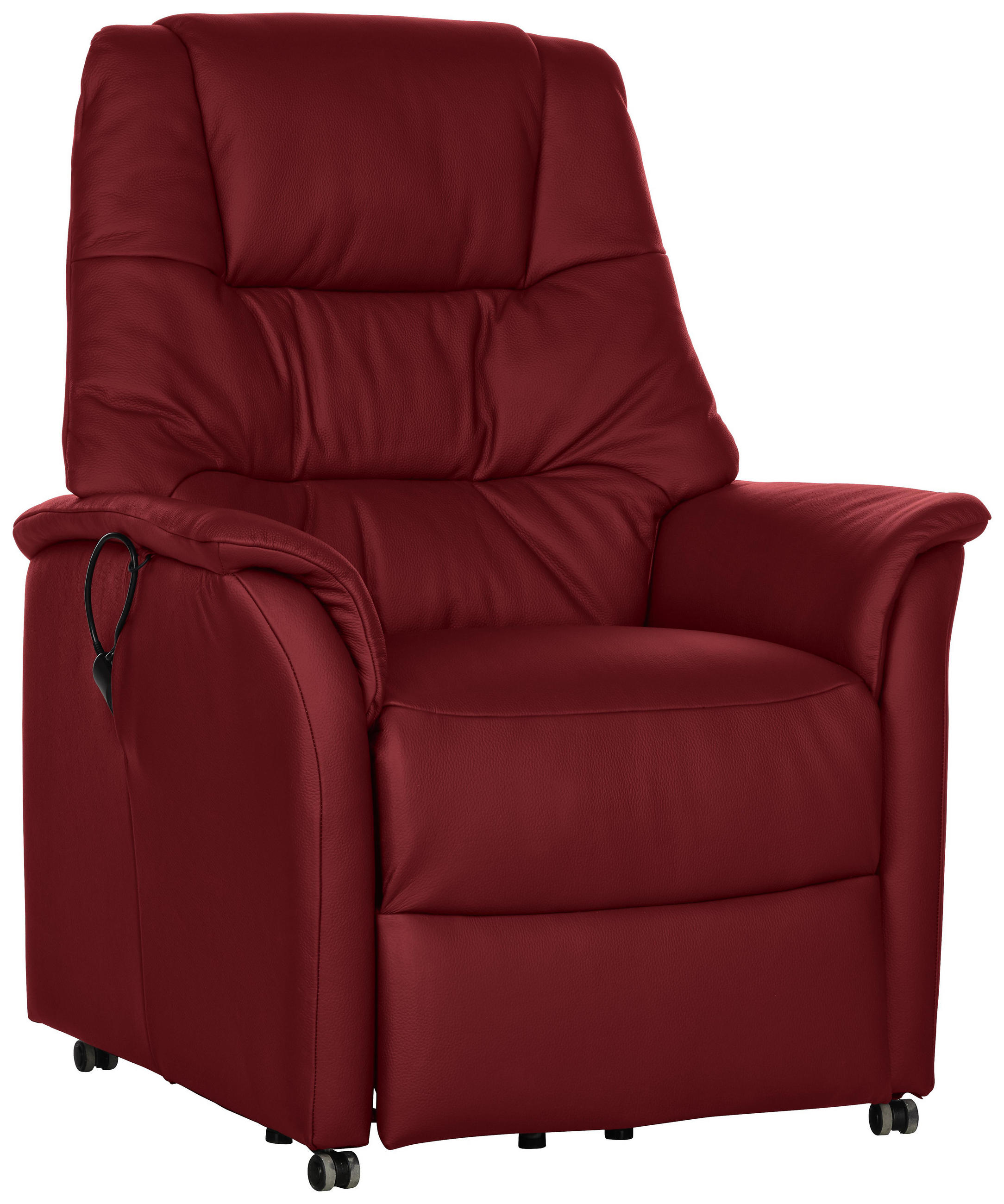 Fernsehsessel in Leder Rot