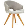 ARMLEHNSTUHL  in Webstoff, Flachgewebe  - Eichefarben/Creme, Design, Holz/Textil (58/83/59cm) - Linea Natura