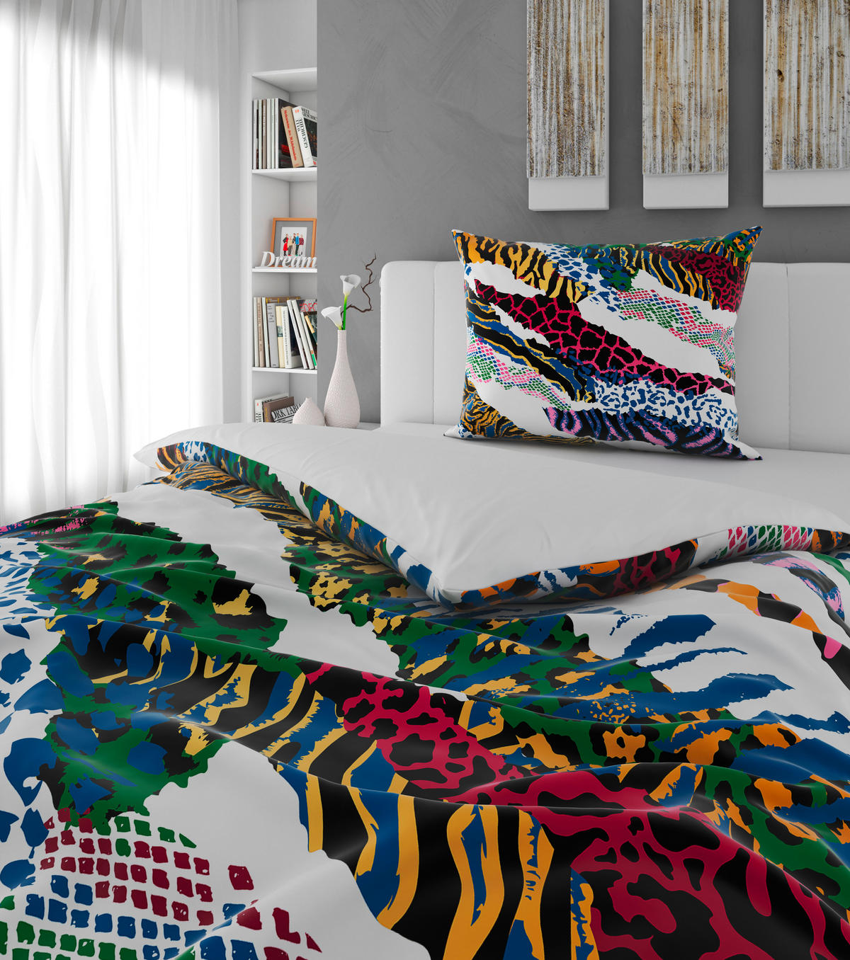 WENDEBETTWÄSCHE TANJA Satin 140/200 cm  - Multicolor, Trend, Textil (140/200cm) - Esposa