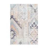 BĚHOUN, 80/150 cm, modrá, vícebarevná - modrá/vícebarevná, Konvenční, textil (80/150cm)