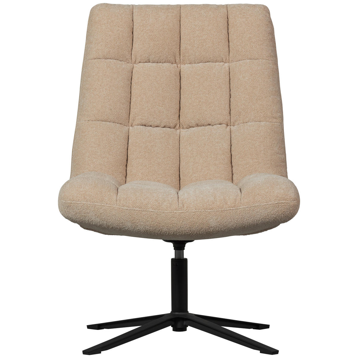 SESSEL in Bouclé Sandfarben  - Sandfarben/Schwarz, Design, Textil/Metall (70/101/85cm) - Livetastic