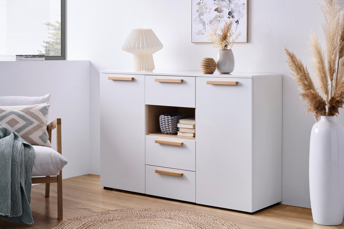 POLC 46/90/40 cm tölgyfa  - fekete/tölgyfa, Konventionell, műanyag/faalapú anyag (46/90/40cm) - Hom`in