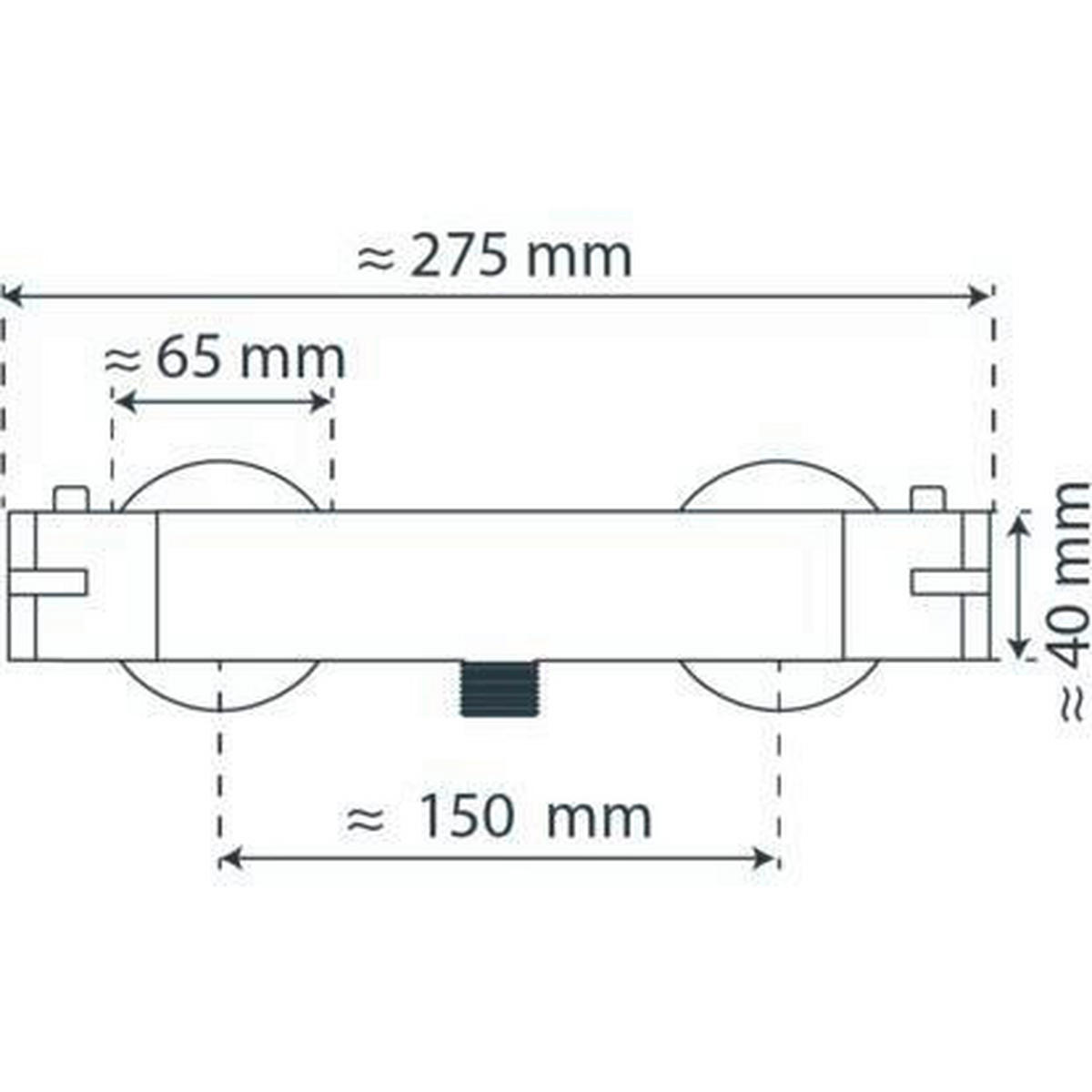 DUSCHARMATUR  - Schwarz, Design, Metall (27/4/9,5cm) - Schütte