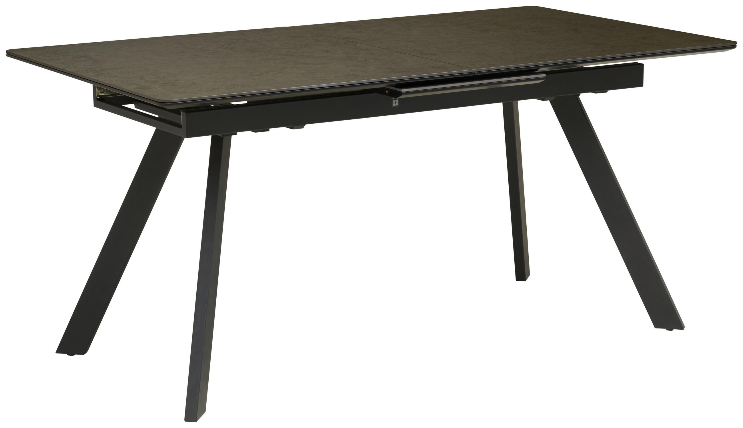 ESSTISCH Anthrazit, Schwarz rechteckig  ausziehbar  - Anthrazit/Schwarz, LIFESTYLE, Keramik/Holzwerkstoff (160-200/76/90cm) - MID.YOU