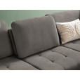 ECKSOFA in Flachgewebe Greige  - Greige/Schwarz, Natur, Textil/Metall (288/233cm) - Valnatura