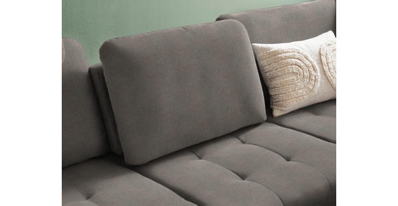 ECKSOFA in Flachgewebe Greige  - Greige/Schwarz, Natur, Textil/Metall (288/233cm) - Valnatura