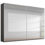 SCHWEBETÜRENSCHRANK  in Graphitfarben, Grau  - Graphitfarben/Grau, Design, Glas/Holzwerkstoff (271/235/68cm) - Xora