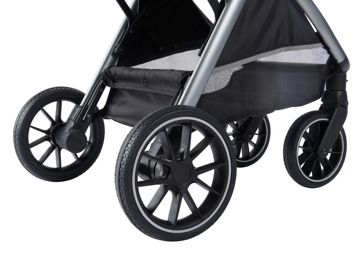 KIŠOBRAN KOLICA  TOUCH  - boja aluminijuma/braon, Trendi, tekstil/metal (58/108/86cm) - Jimmylee