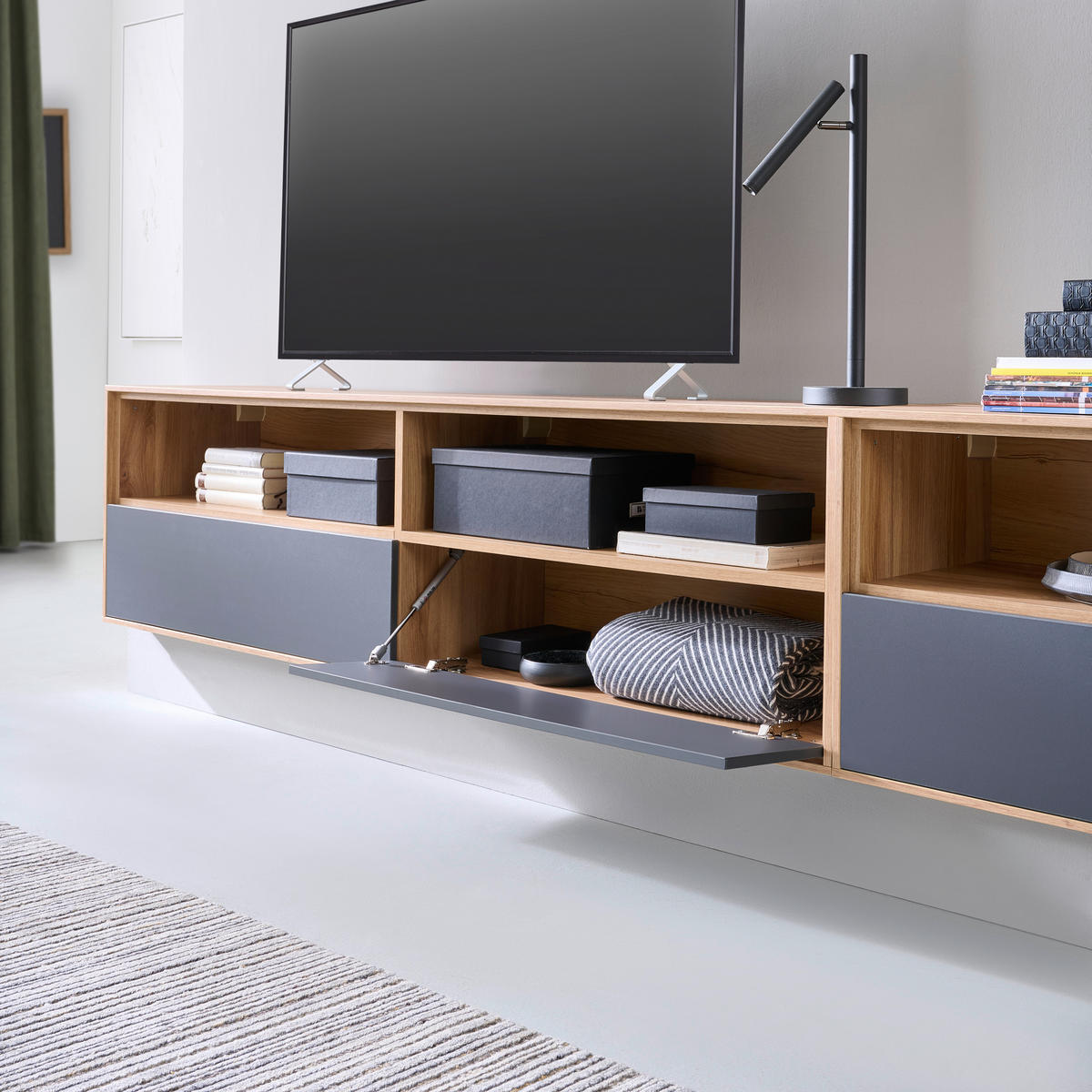 KLAPPE 87,8/46,3/1,5 cm   - Graphitfarben, Design, Holzwerkstoff (87,8/46,3/1,5cm) - home24