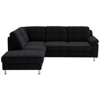 ECKSOFA in Webstoff Anthrazit  - Anthrazit/Alufarben, Konventionell, Textil/Metall (200/241cm) - Beldomo System