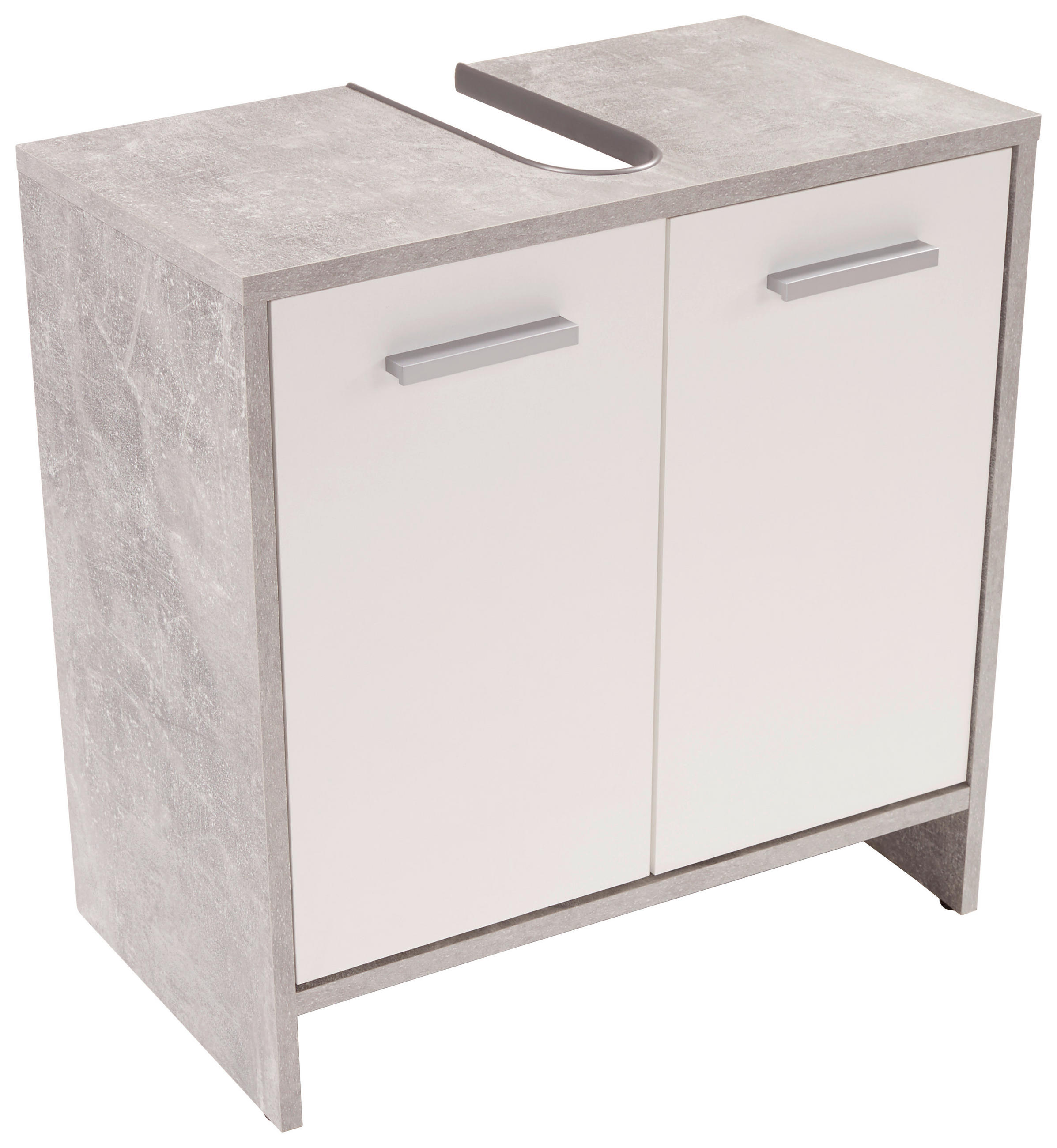 WASCHBECKENUNTERSCHRANK 60,4/55/28 cm  - Chromfarben/Hellgrau, MODERN, Holzwerkstoff/Kunststoff (60,4/55/28cm) - MID.YOU