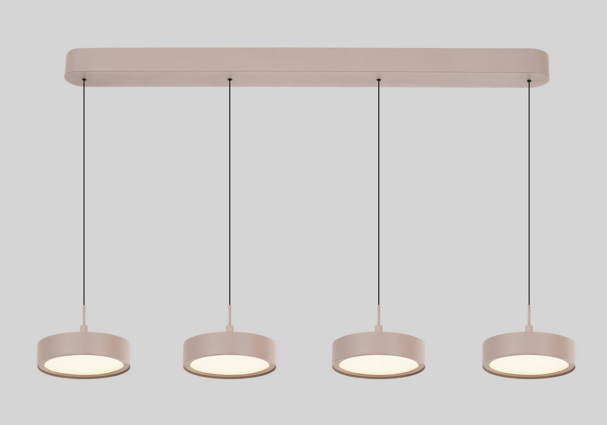 LED-HÄNGELEUCHTE Valensole 105/150/17,5 cm  - Sandfarben, Design, Metall (105/150/17,5cm)