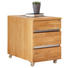 ROLLCONTAINER - Edelstahlfarben/Eichefarben, KONVENTIONELL, Holz/Metall (40/57/65cm) - Linea Natura ROLLCONTAINER - Edelstahlfarben/Eichefarben, KONVENTIONELL, Holz/Metall (40/57/65cm) - Linea Natura