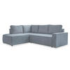 ECKSOFA in Cord Hellgrau  - Hellgrau/Schwarz, Design, Kunststoff/Textil (194/247cm) - MID.YOU