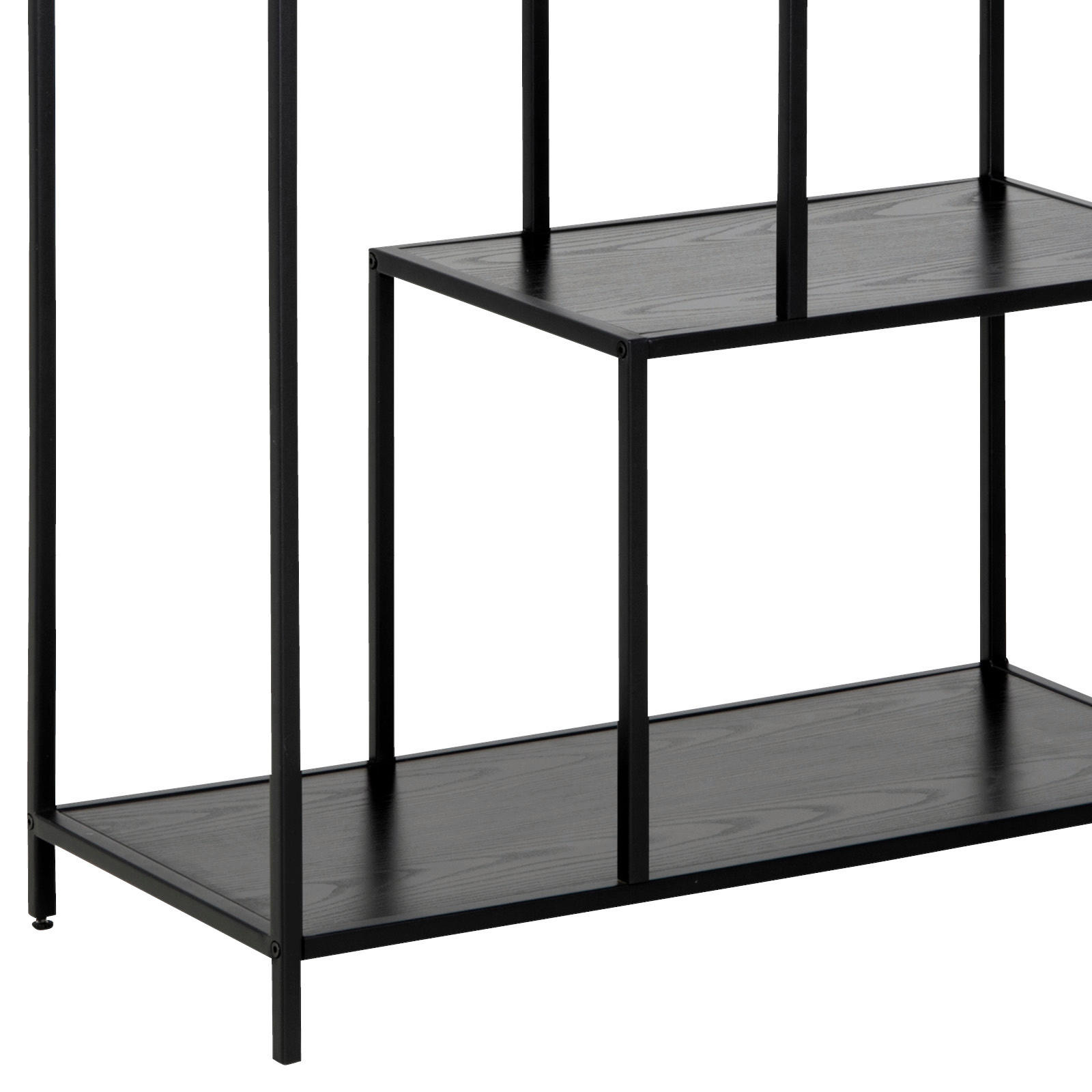 POLIČNI ELEMENT crna, boja jasena  - boja jasena/crna, Trendi, metal/pločasti materijal (77/114/35cm) - Carryhome