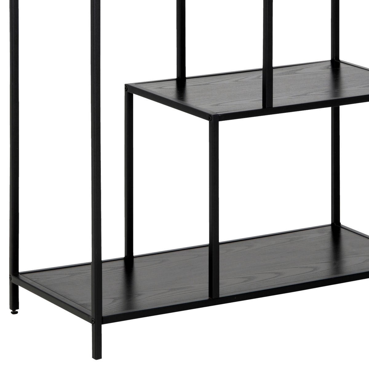 POLIČNI ELEMENT crna, boja jasena  - boja jasena/crna, Trendi, metal/pločasti materijal (77/114/35cm) - Carryhome