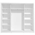 SCHIEBETÜRENSCHRANK 242/215,5/60 cm 3-türig Weiß  - Schwarz/Weiß, Basics, Glas/Holzwerkstoff (242/215,5/60cm) - Xora