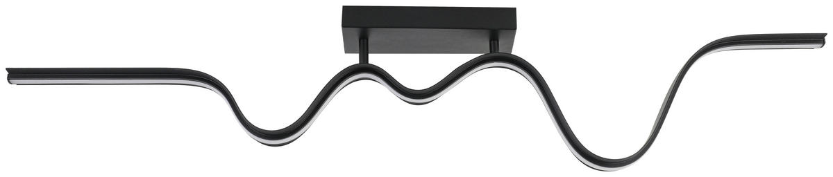 DECKENLEUCHTE 100/8/20,5 cm   - Schwarz, Trend, Kunststoff/Metall (100/8/20,5cm) - Collet's Monde