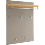 GARDEROBENPANEEL  in 80/109/27 cm  - Taupe/Eiche Bianco, Design, Glas/Holz (80/109/27cm) - Novel