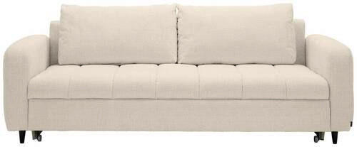 SCHLAFSOFA in Flachgewebe Naturfarben  - Schwarz/Naturfarben, Design, Holz/Textil (236/88/101cm) - Stylife