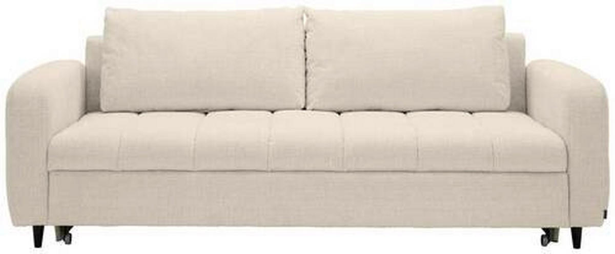 SCHLAFSOFA in Textil Naturfarben  - Schwarz/Naturfarben, Design, Holz/Textil (236/88/101cm) - Stylife