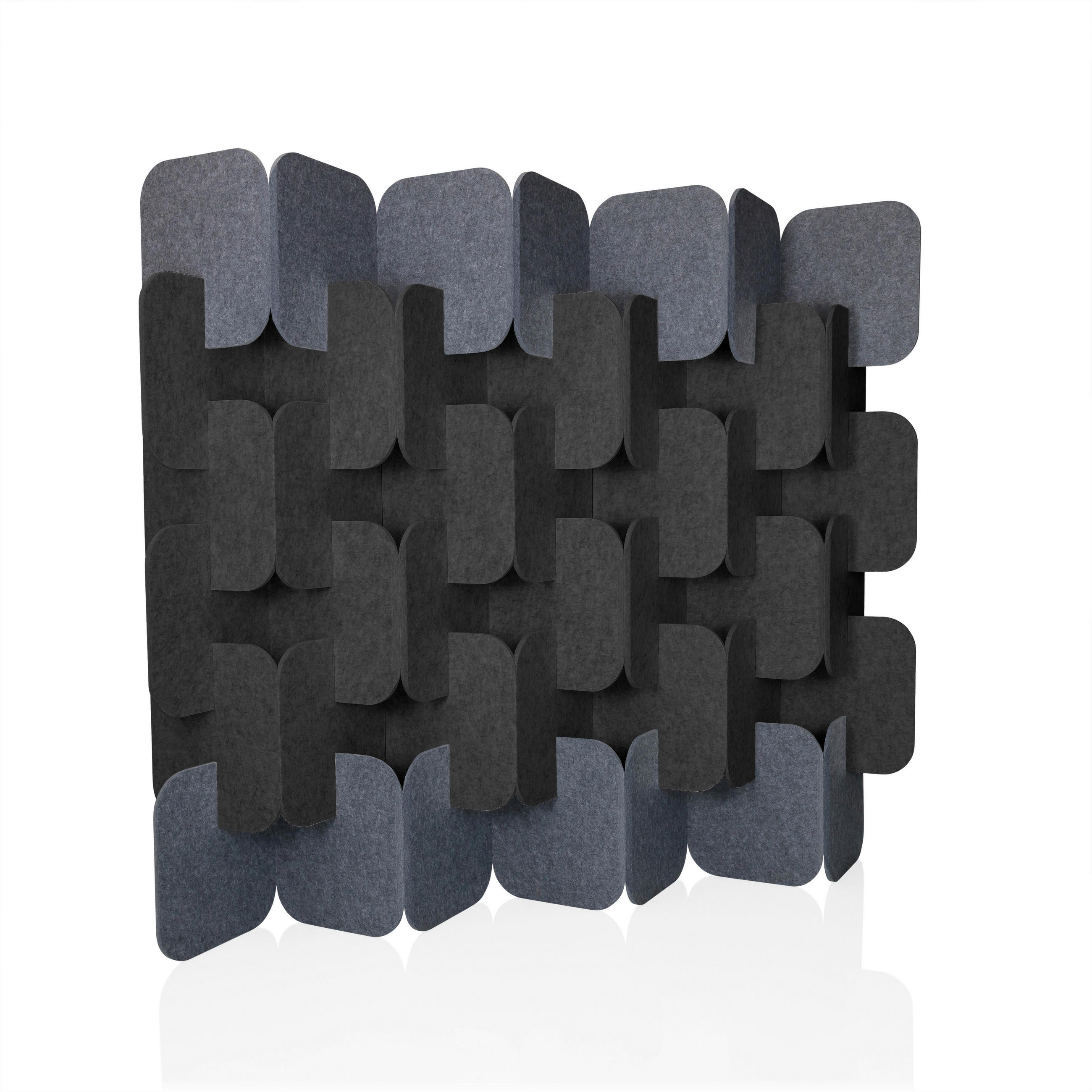 TRENNWAND Textil Grau, Dunkelgrau  - Dunkelgrau/Grau, Basics, Textil (174/164/25cm) - MID.YOU