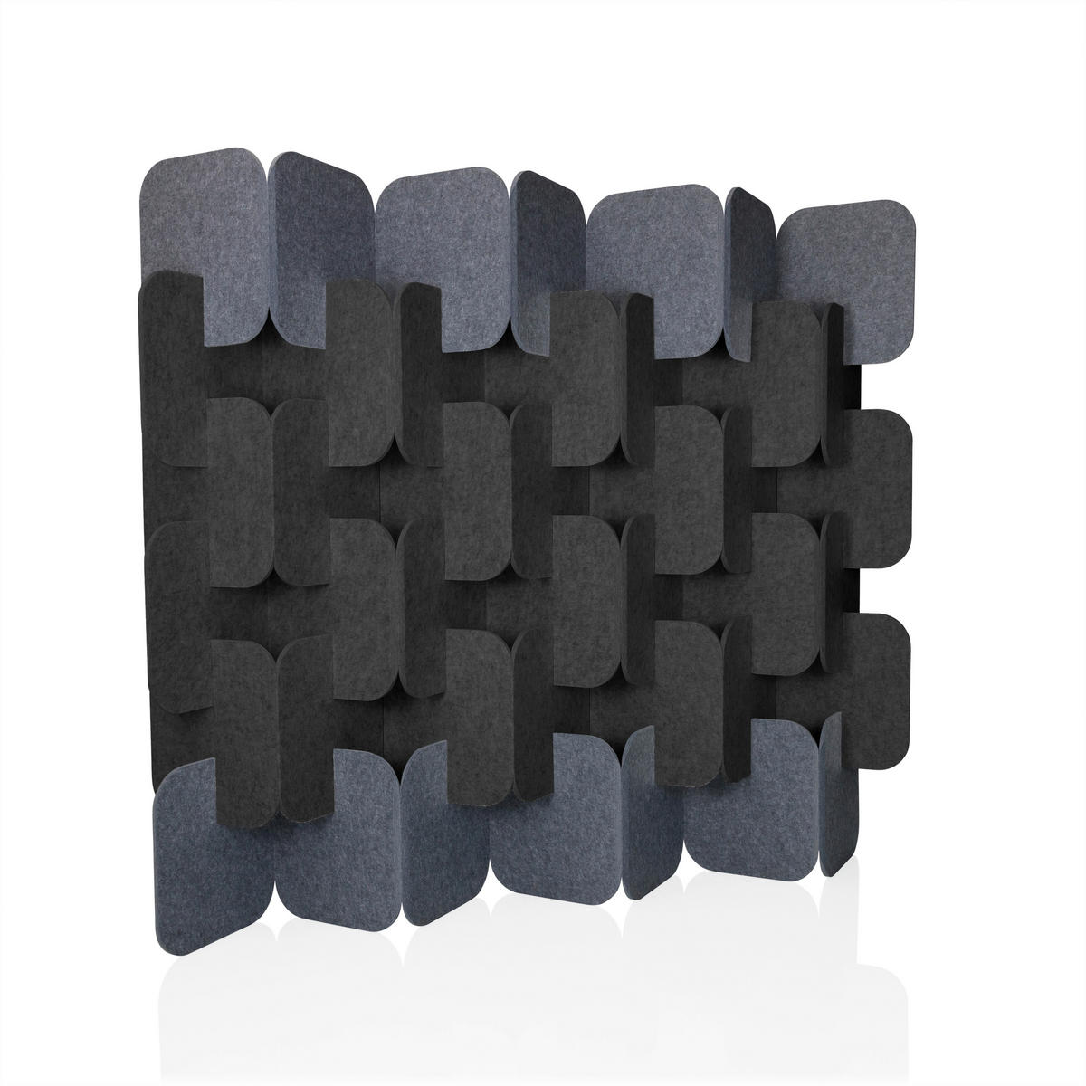 TRENNWAND Textil Grau, Dunkelgrau  - Dunkelgrau/Grau, Basics, Textil (174/164/25cm) - MID.YOU