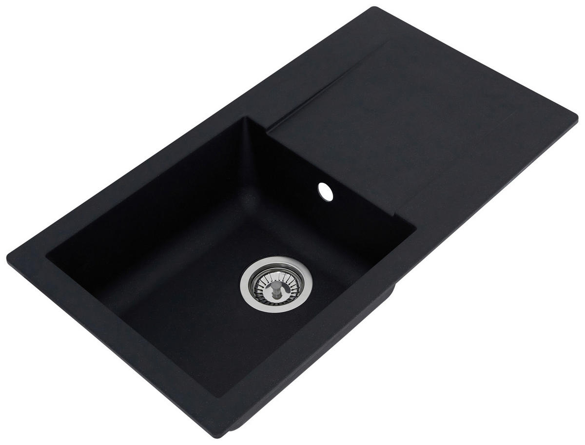 DISKHO 1712DENVER78X44S  - svart, Trend, glas/plast (78/17/43,5cm) - Respekta