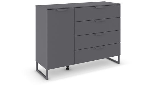 KOMMODE  in 120/92/42 cm  - Dunkelgrau, Design, Holzwerkstoff/Metall (120/92/42cm) - Carryhome