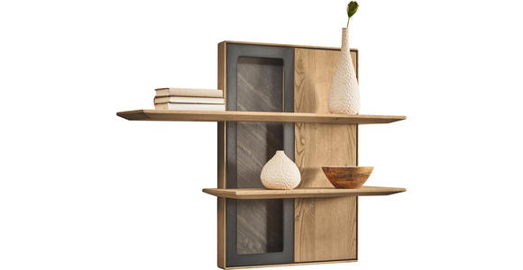 WANDBOARD  110/88,4/28,1 cm  - Kastanienfarben/Anthrazit, Natur, Holz/Metall (110/88,4/28,1cm) - Valnatura